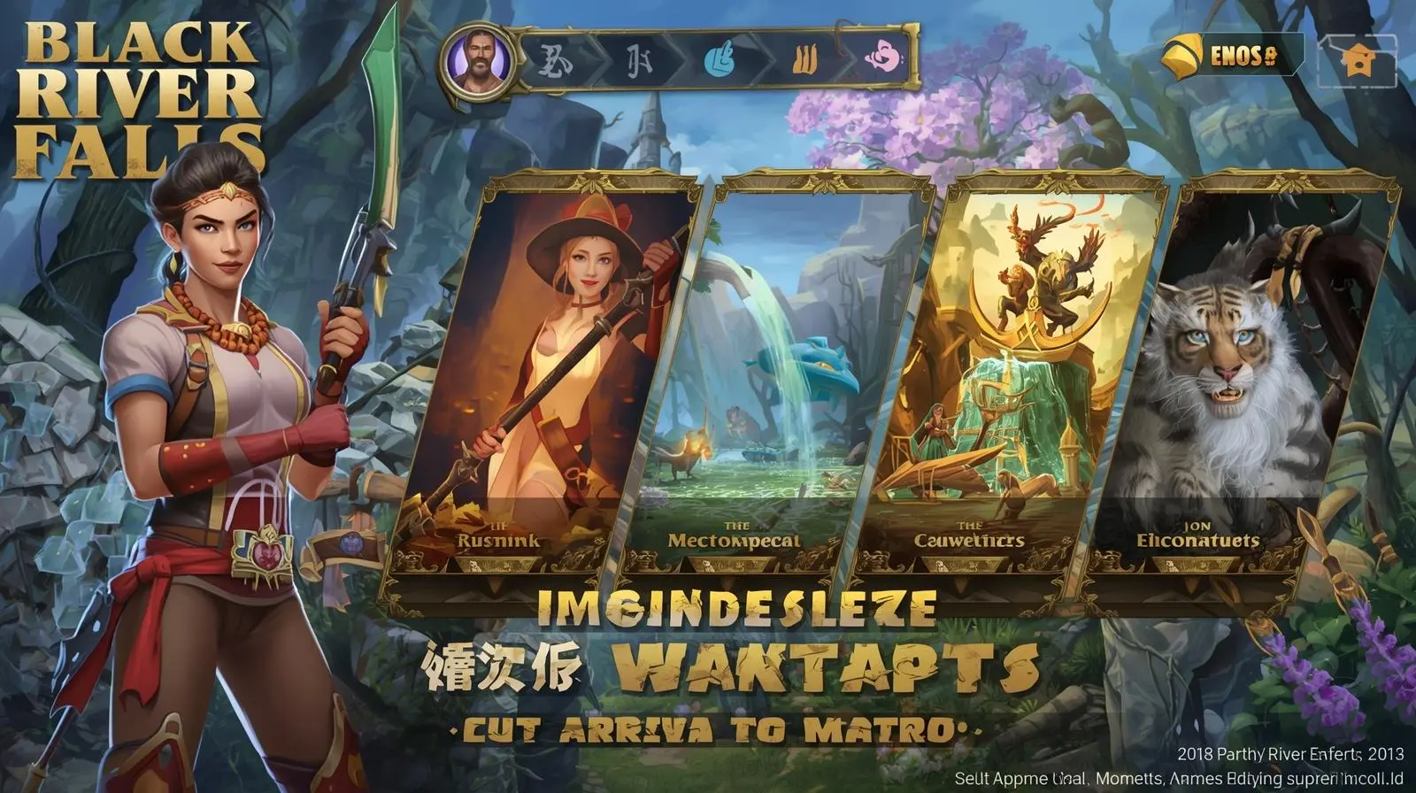 Modern Black River Falls Game App with virtual tables and slots