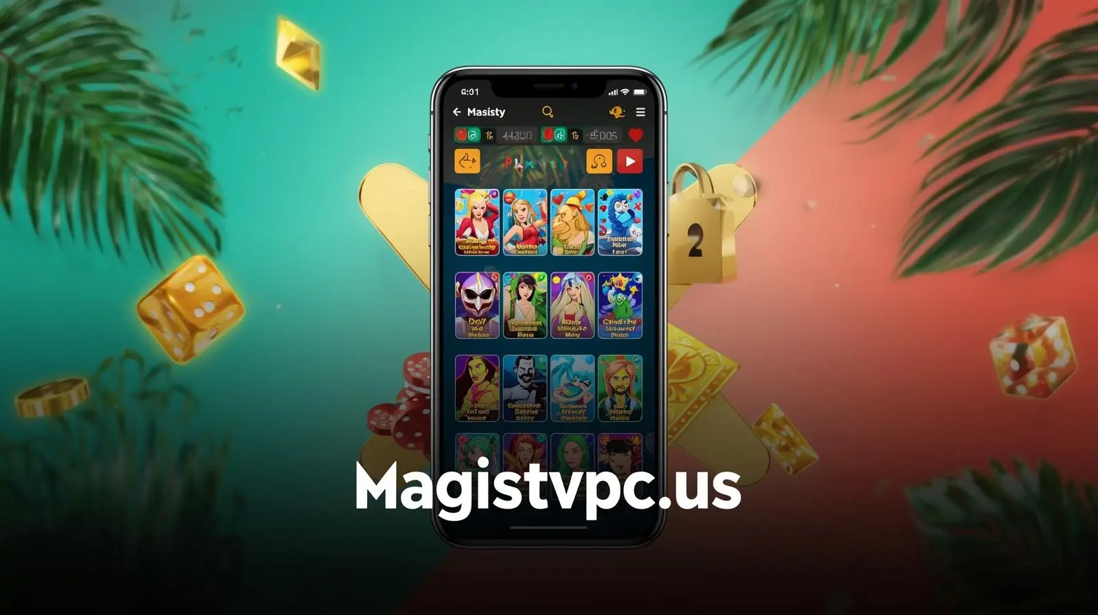 Kirkland Caribbean Game app interface with tropical theme