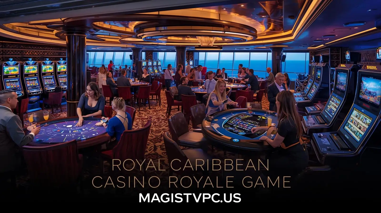 Royal Caribbean Casino Royale Game app on luxury cruise ship