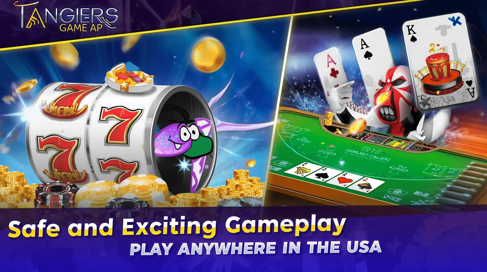 Tangiers Game APK mobile app showing secure online gambling interface
