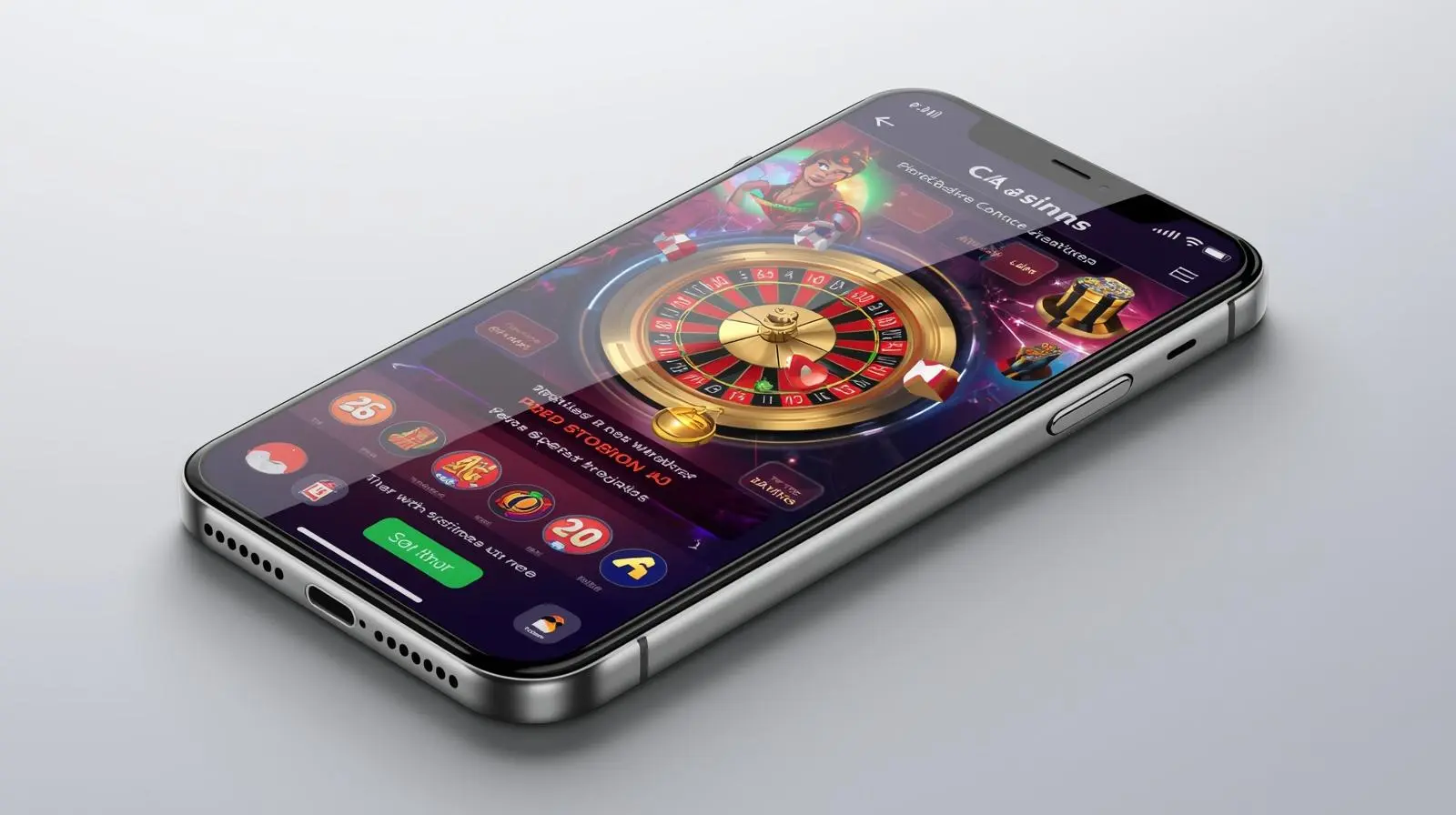 The Mill Casino app with poker, roulette, and slot graphics