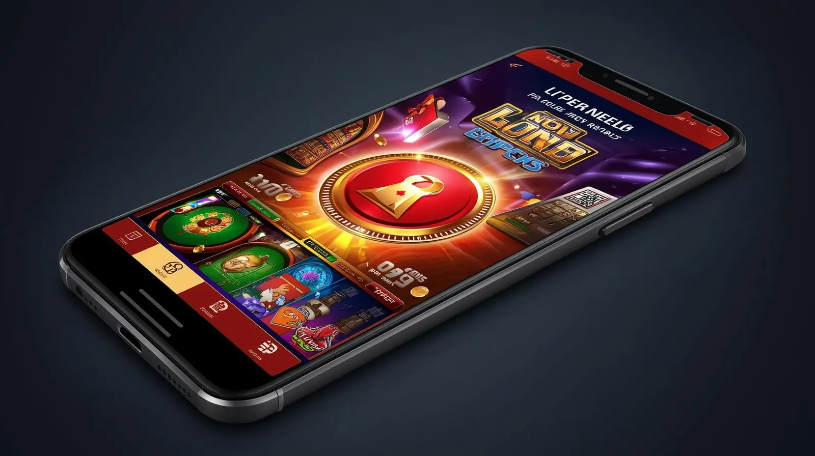 Casino Riviera app showing poker, slots, and roulette