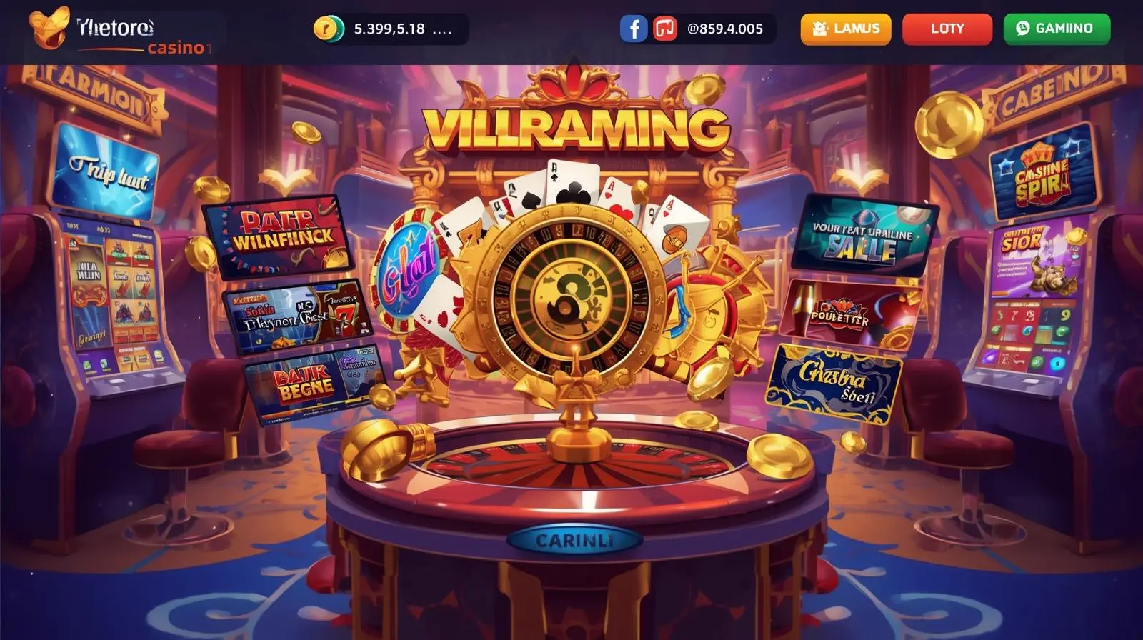 Mobile gaming with Vicksburg casinos app showing poker, slots, and roulette
