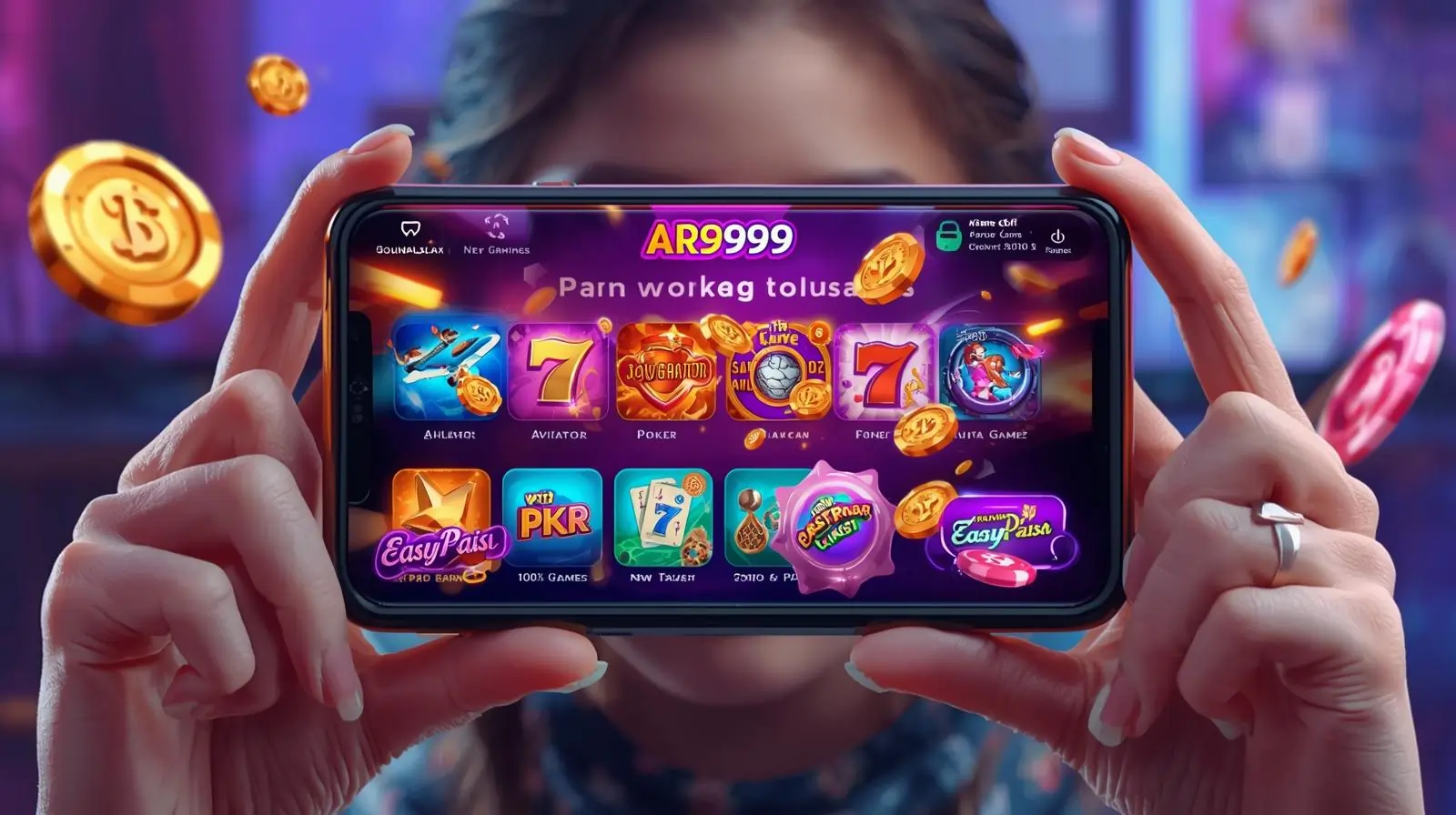 Ar999 game featured image showing earning games and PKR rewards for Pakistan players.