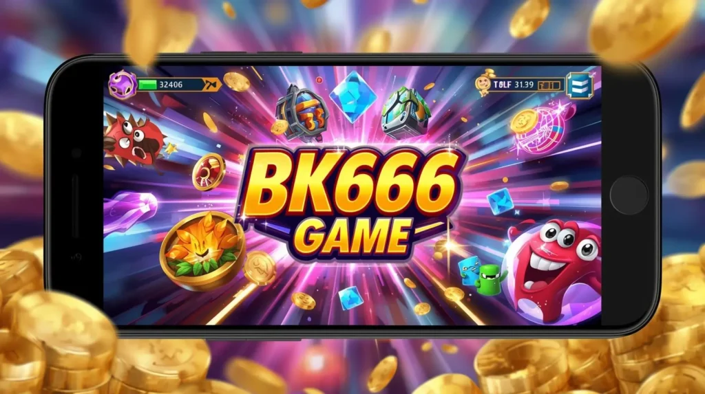Smartphone showing colorful online earning games interface