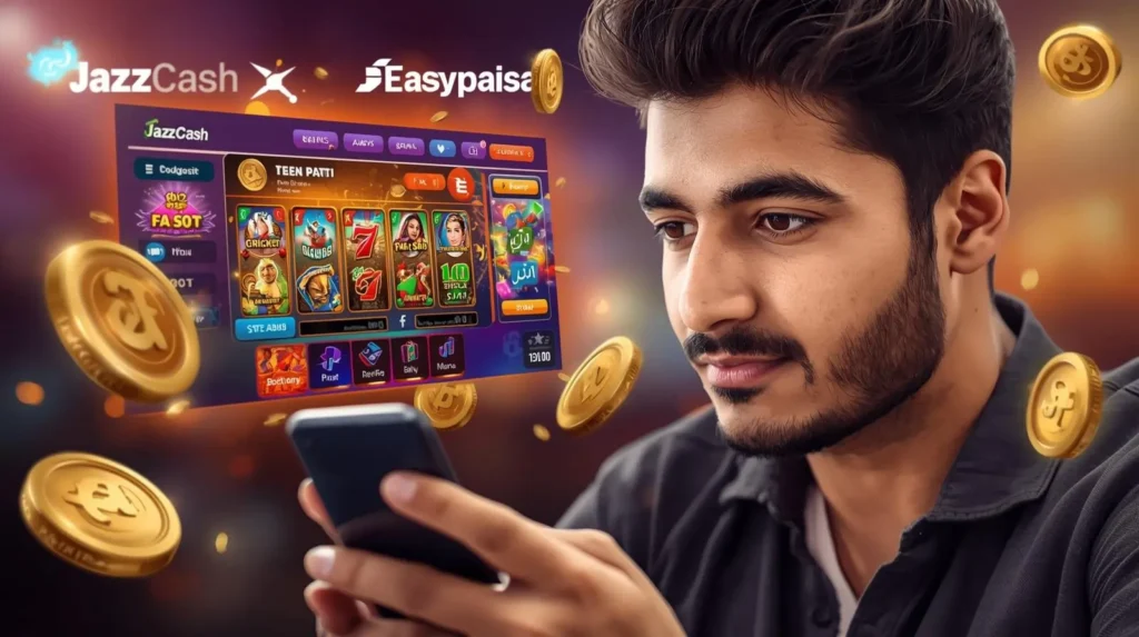 Mobile gaming earnings dashboard with PKR rewards