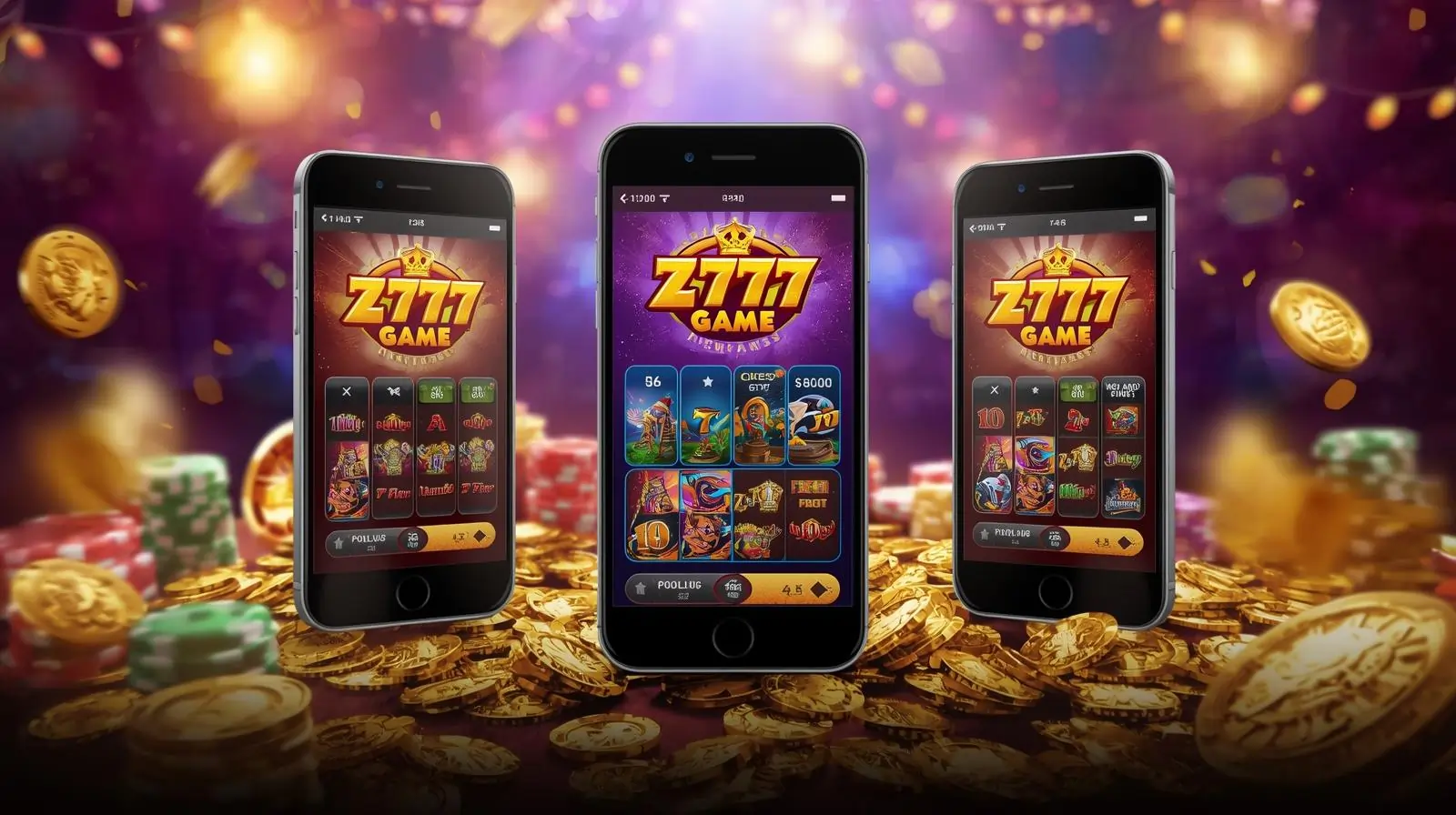 Zk777 Game slot reels and jackpots with